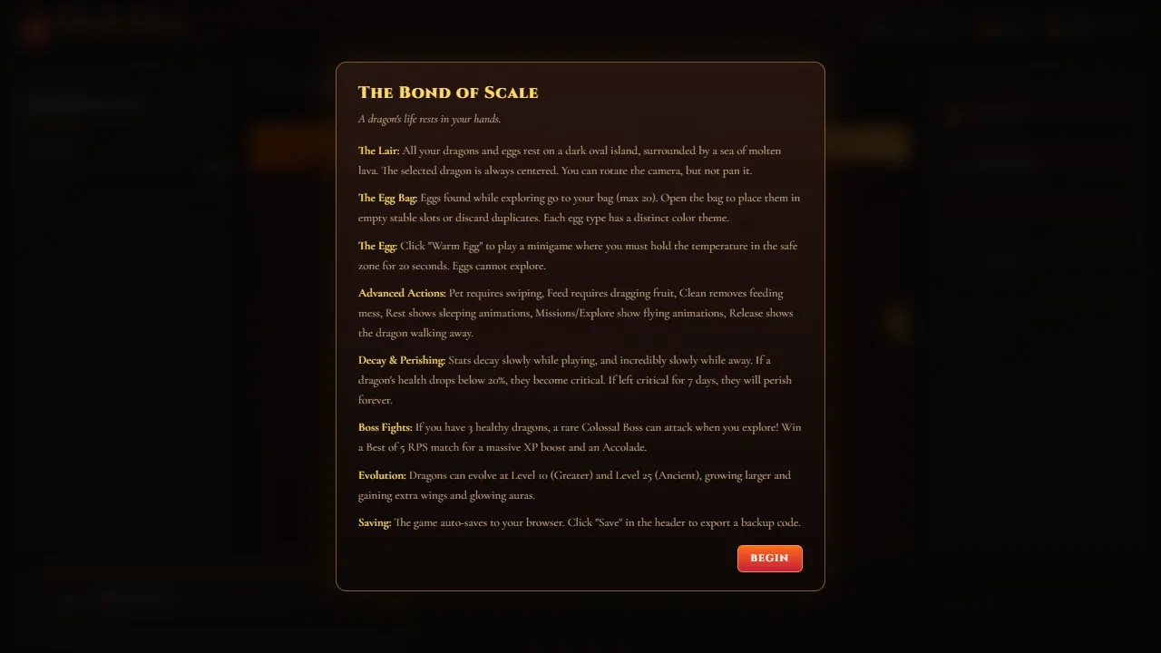 The Bond of Scale, the opening page that explains how dragons hatch, grow and fight.